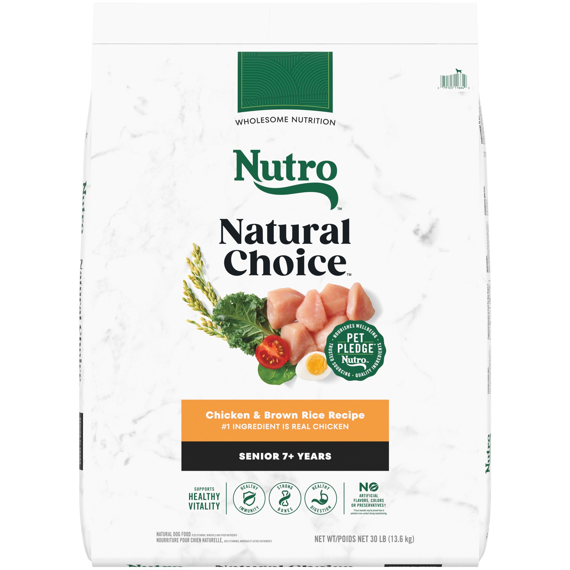 slide 1 of 5, Nutro Natural Choice Senior Dry Dog Food, Chicken and Brown Rice Recipe, 30 lbs., 30 lb