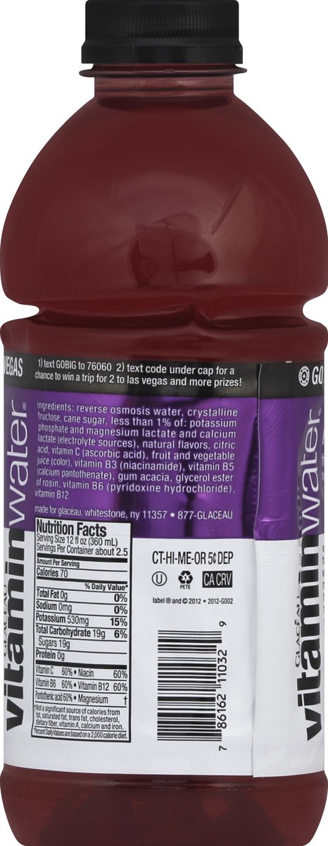 slide 5 of 5, vitaminwater Water Beverage, Nutrient Enhanced, Revive, Fruit Punch - 32 oz, 32 oz