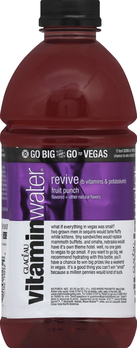 slide 4 of 5, vitaminwater Water Beverage, Nutrient Enhanced, Revive, Fruit Punch - 32 oz, 32 oz