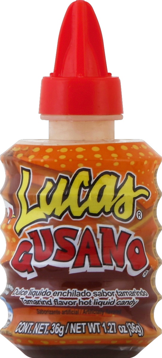 slide 2 of 2, Lucas Gusano Liquid Tamarindo Flavored Candy, 1.3 oz