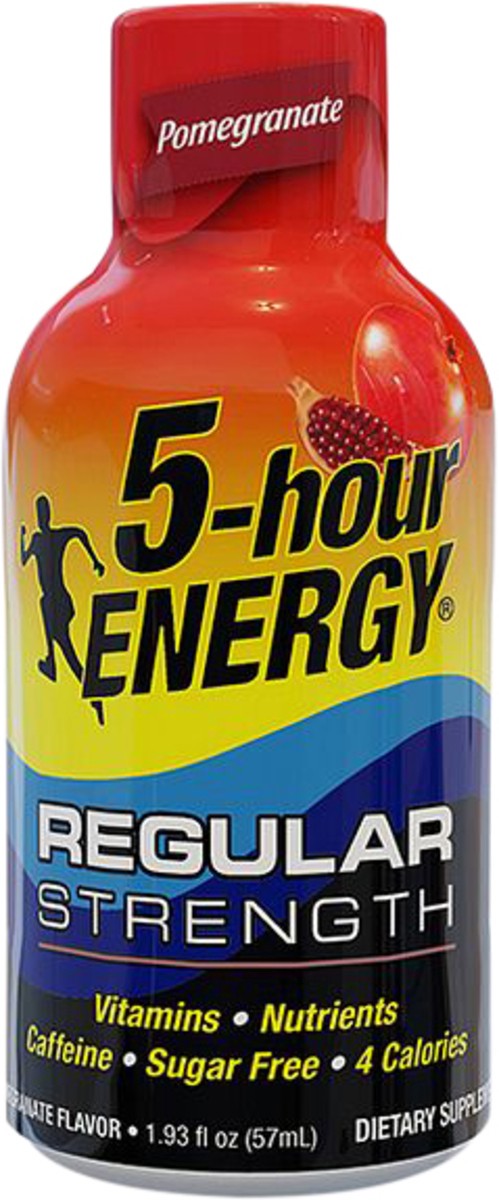 slide 4 of 7, 5-Hour Energy Regular Strength Pomegranate Flavor Energy Shot 1.93 fl oz, 1.93 fl oz