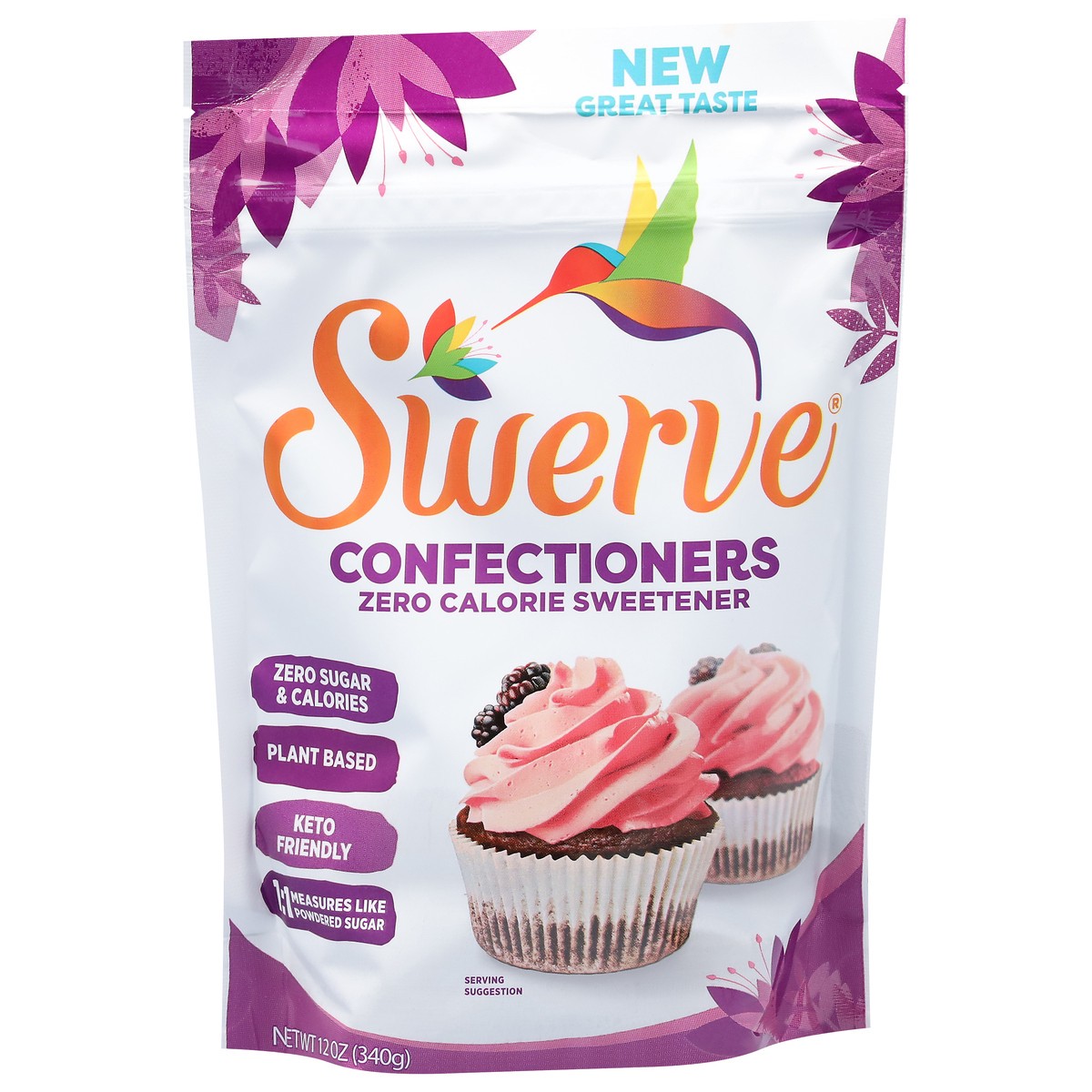 slide 2 of 9, Swerve Confectioners Keto Friendly Plant Based Zero Calorie Confectioners 12 oz, 12 oz