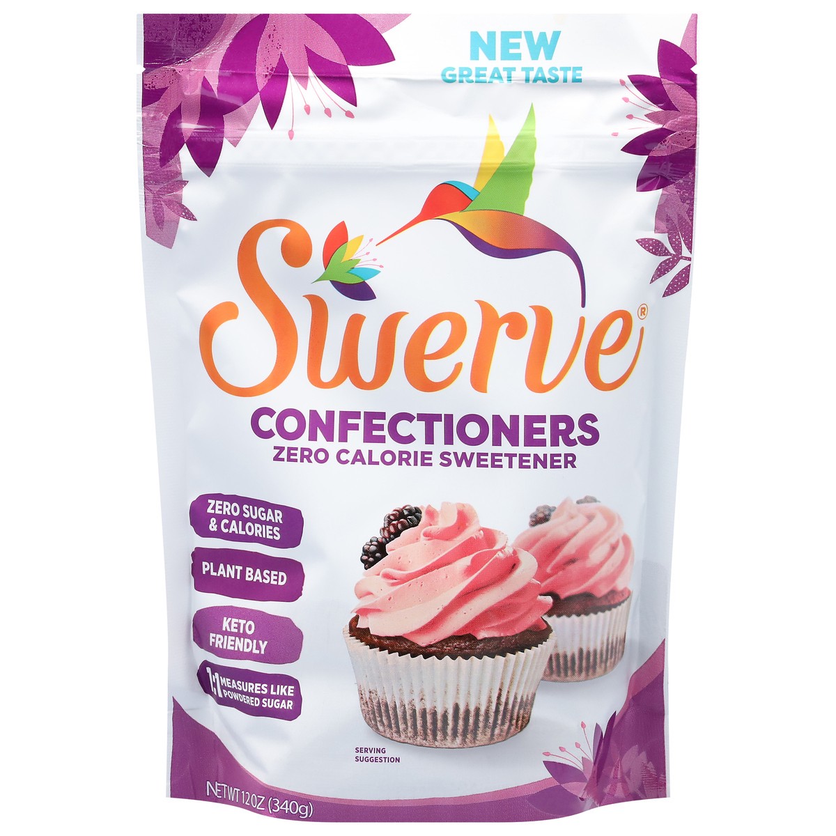 slide 1 of 9, Swerve Confectioners Keto Friendly Plant Based Zero Calorie Confectioners 12 oz, 12 oz