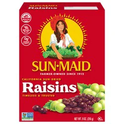 Sun-Maid California Sun-Dried Raisins 9oz Bag in a Box