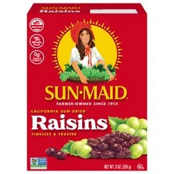 Sun-Maid California Sun-Dried Raisins 9oz Bag in a Box