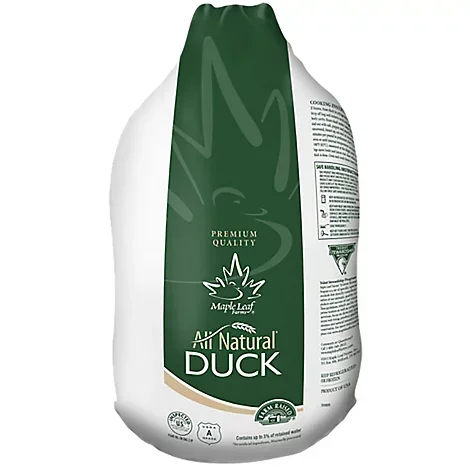 slide 1 of 1, Maple Leaf All Natural Whole Duck 4-8.25 Lbs - 36 LB, per lb
