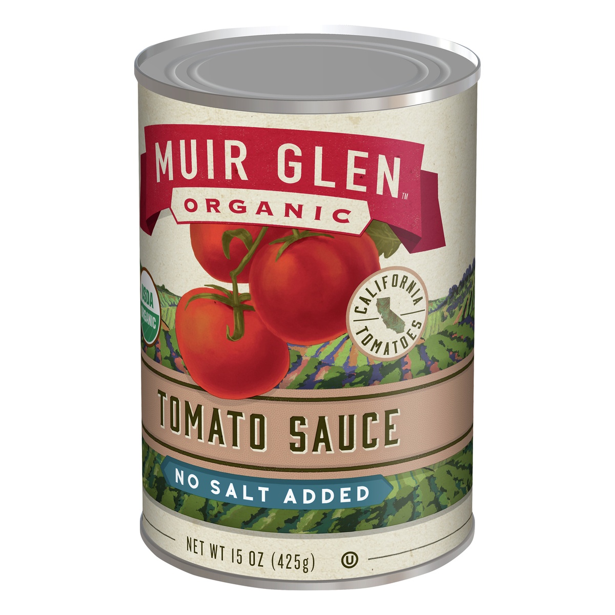 slide 3 of 10, Muir Glen Org Tomato Sauce No Salt Added, 15 oz