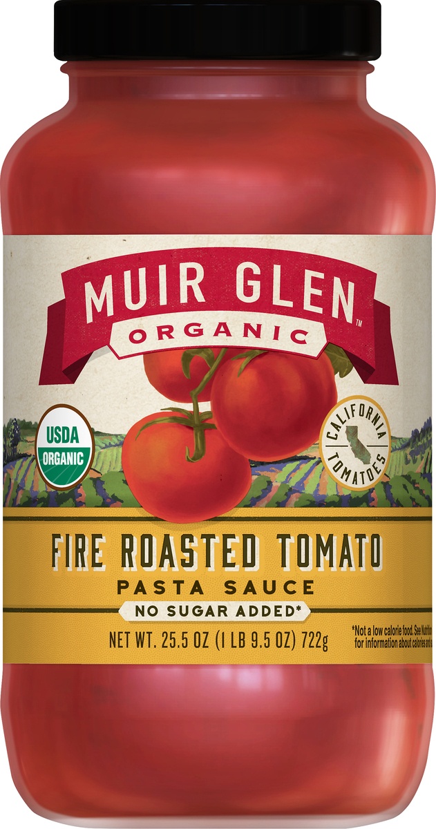 slide 9 of 10, Muir Glen Fire Roasted Pasta Sauce, 25.5 oz