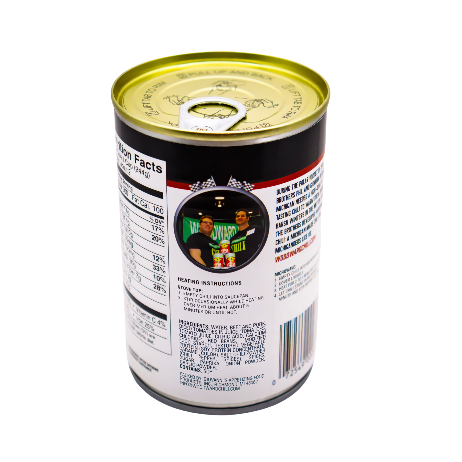 slide 3 of 3, Woodward Ave Chili With Beans, 15 oz