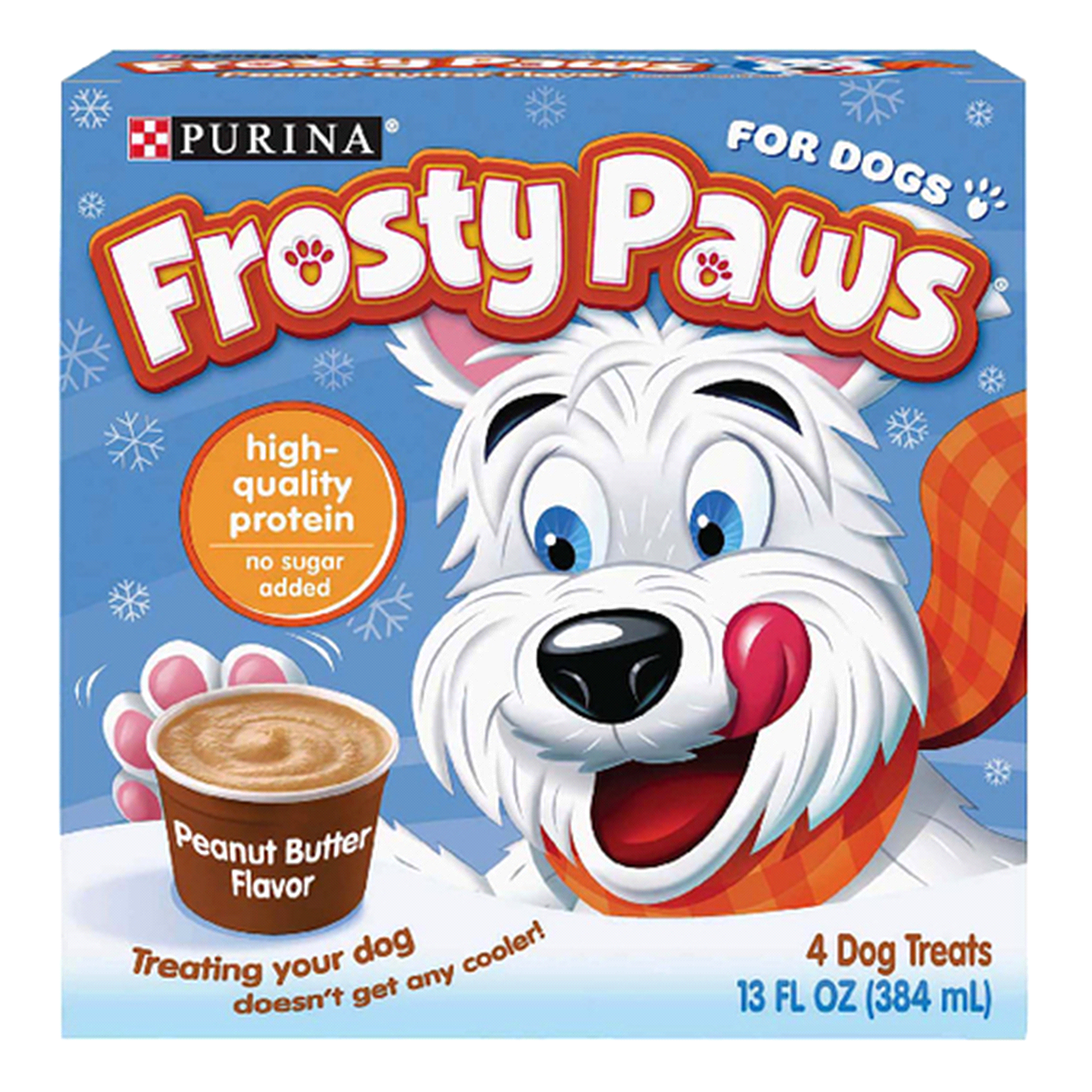 slide 1 of 1, Frosty Paws Purina FROSTY PAWS Peanut Butter Flavor Frozen Dog Treats, 4 ct
