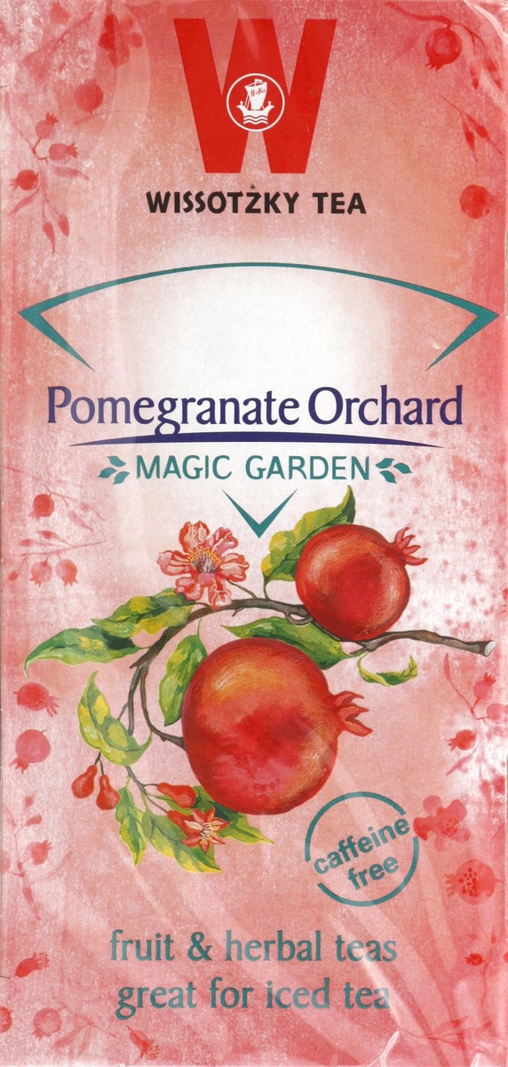 slide 5 of 5, Wissotzky Tea Fruit & Herbal Tea, Magic Garden, Pomegranate Orchard, Bags - 20 ct, 20 ct