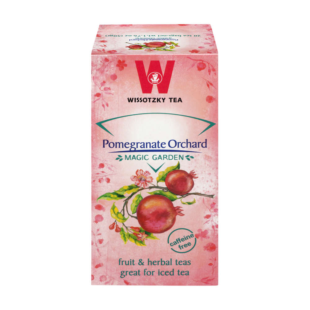 slide 1 of 5, Wissotzky Tea Fruit & Herbal Tea, Magic Garden, Pomegranate Orchard, Bags - 20 ct, 20 ct