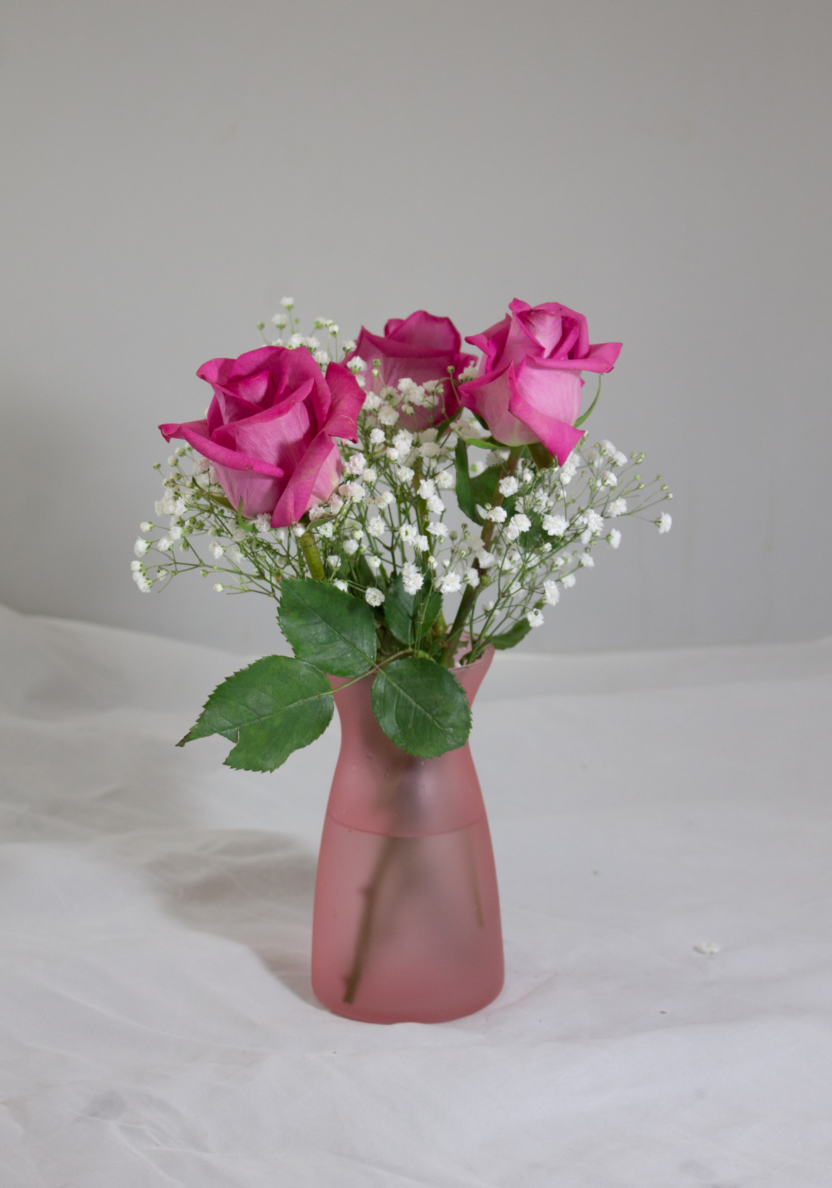slide 5 of 5, Valentine's Day Triple Rose Vase Arrangement, 1 ct
