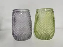 Honeycomb Glass Vase, 6"
