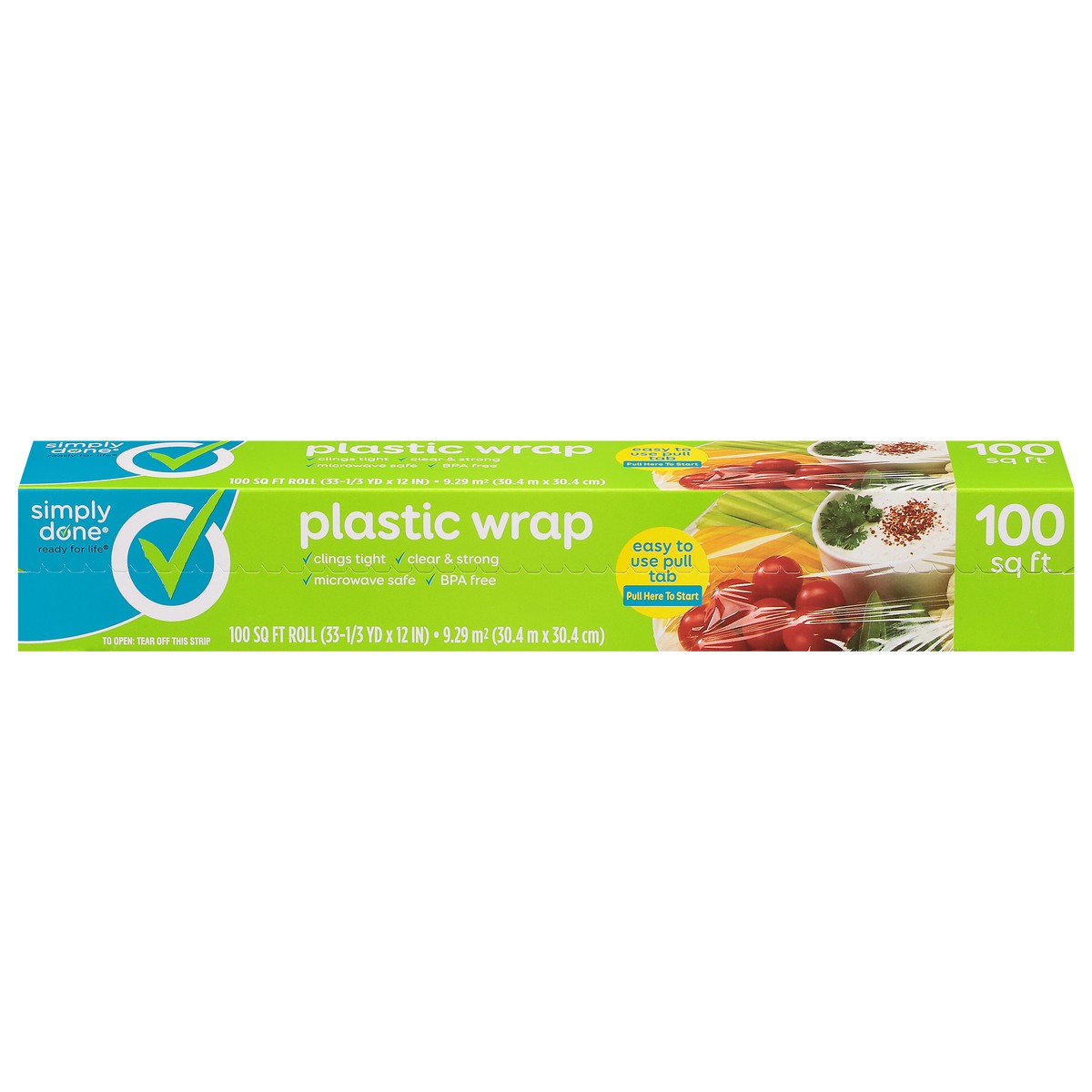 slide 9 of 9, Simply Done Plastic Wrap 100 Sq Ft, 1 ct