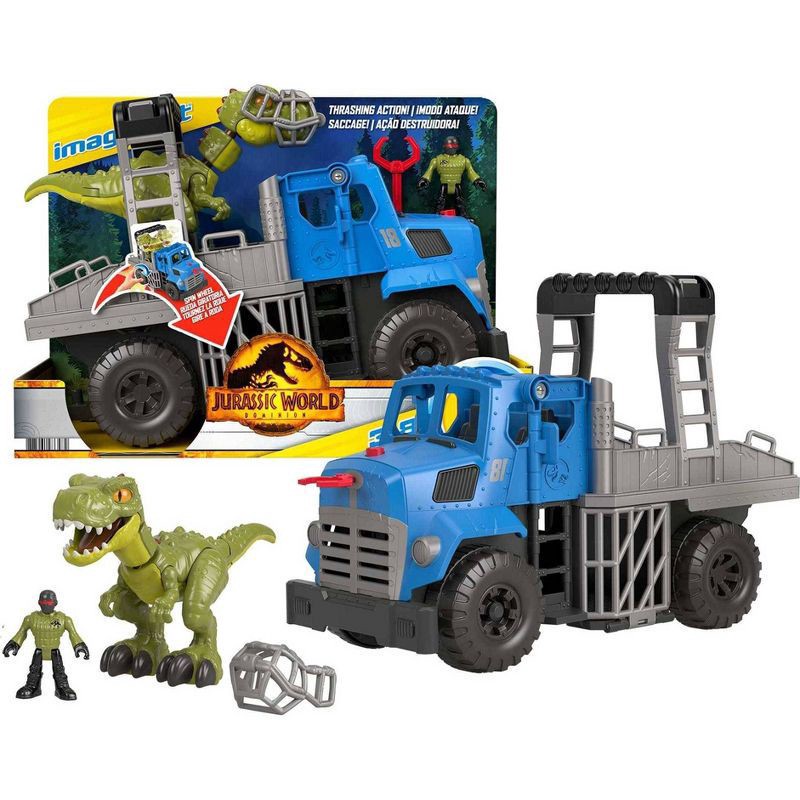 slide 1 of 11, Imaginext Jurassic World Camp Cretaceous Dinosaur Hauler & Yaz, 1 ct