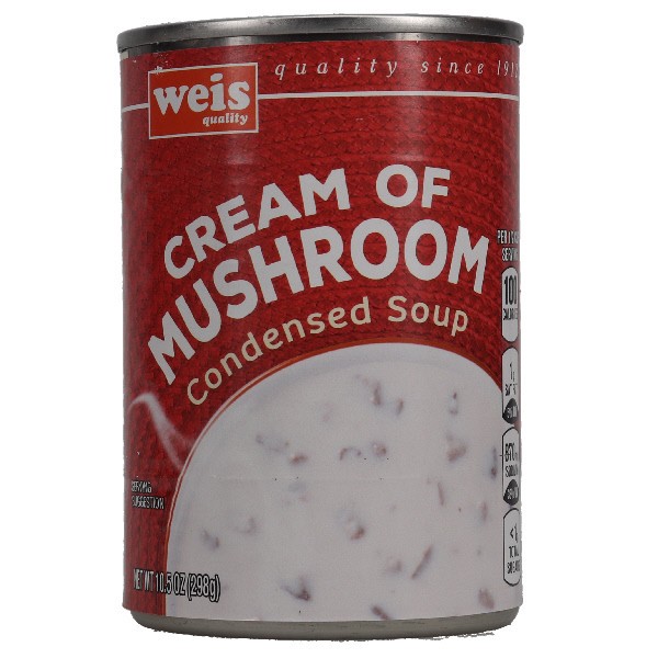 slide 1 of 6, Weis Quality Cream of Mushroom Condensed Soup, 10.5 oz