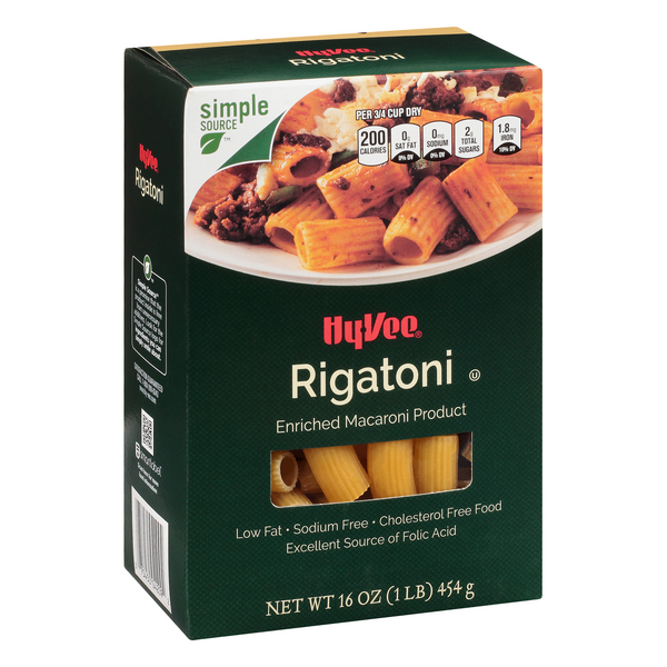 slide 1 of 8, Hy-vee Enriched Macaroni Product, Rigatoni, 16 oz