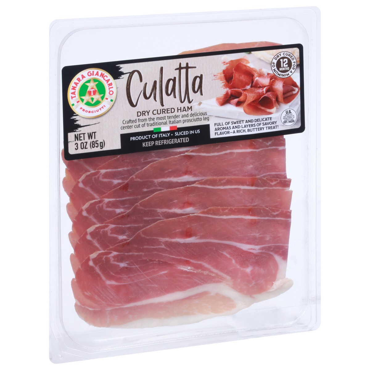 slide 2 of 11, Tanara Giancarlo Culatta Dry Cured Ham 3 oz, 3 oz