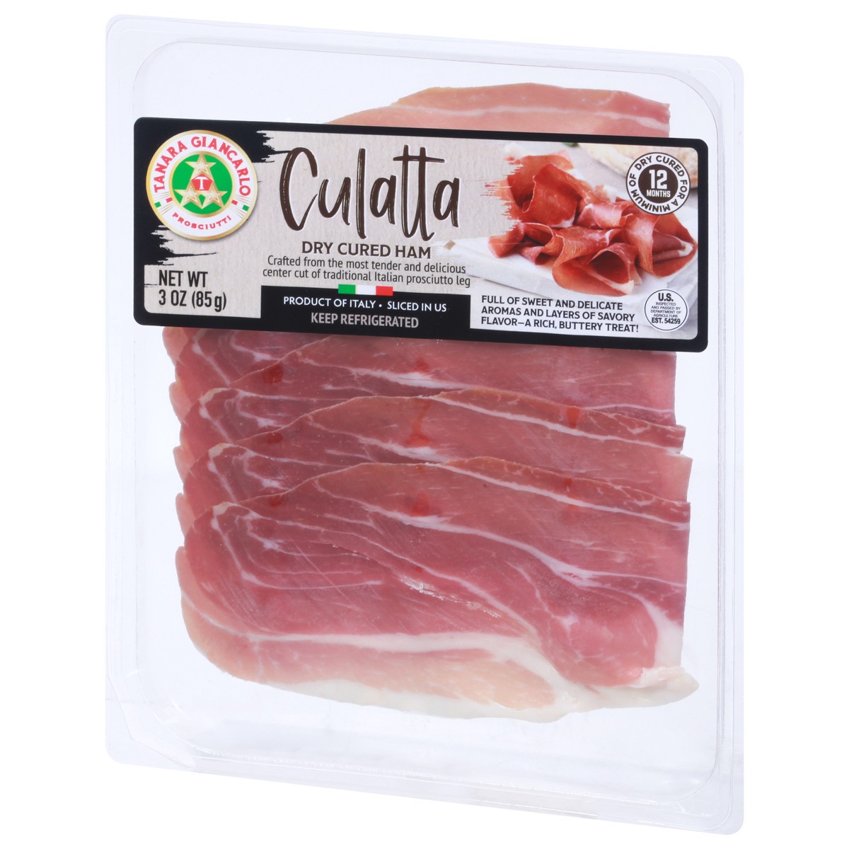 slide 5 of 11, Tanara Giancarlo Culatta Dry Cured Ham 3 oz, 3 oz
