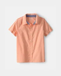 Oshkosh Boys Fish Short-Sleeve Button-Down Shirt - Orange