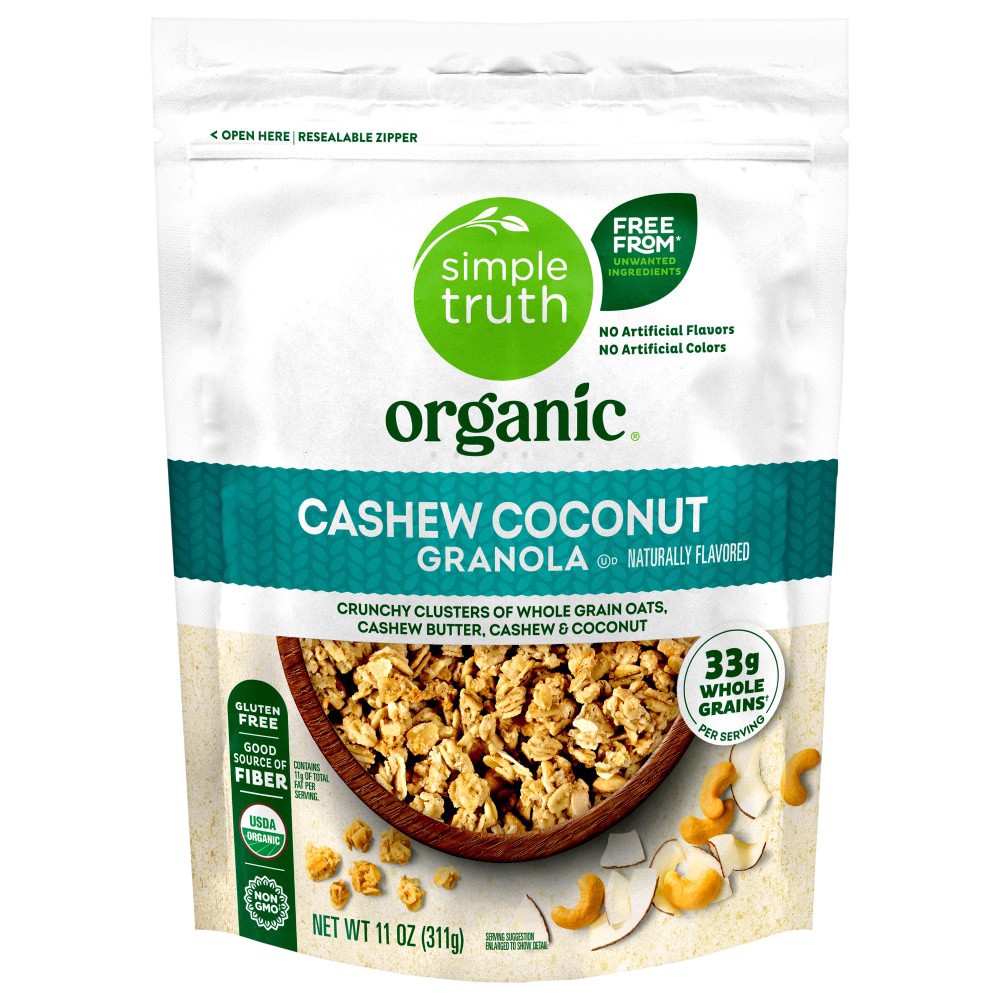 slide 2 of 2, Simple Truth Organic Cashew Coconut Granola, 11 oz
