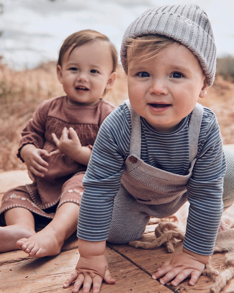 slide 3 of 5, Littleplanet Baby Girl 2-Piece Organic Cotton Crinkled Knit Set Mojave Red 9M, 2 pc