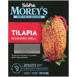 SeaPak Morey's Fine Fish & Seafood Seasoned Grill Tilapia Fillets 2 ct Box