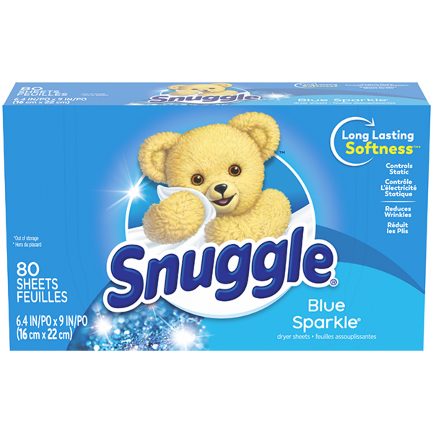 slide 1 of 2, Snuggle Blue Sparkle Dryer Sheets 80 Each, 80 ct