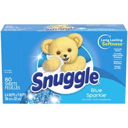 Snuggle Blue Sparkle Dryer Sheets 80 Each
