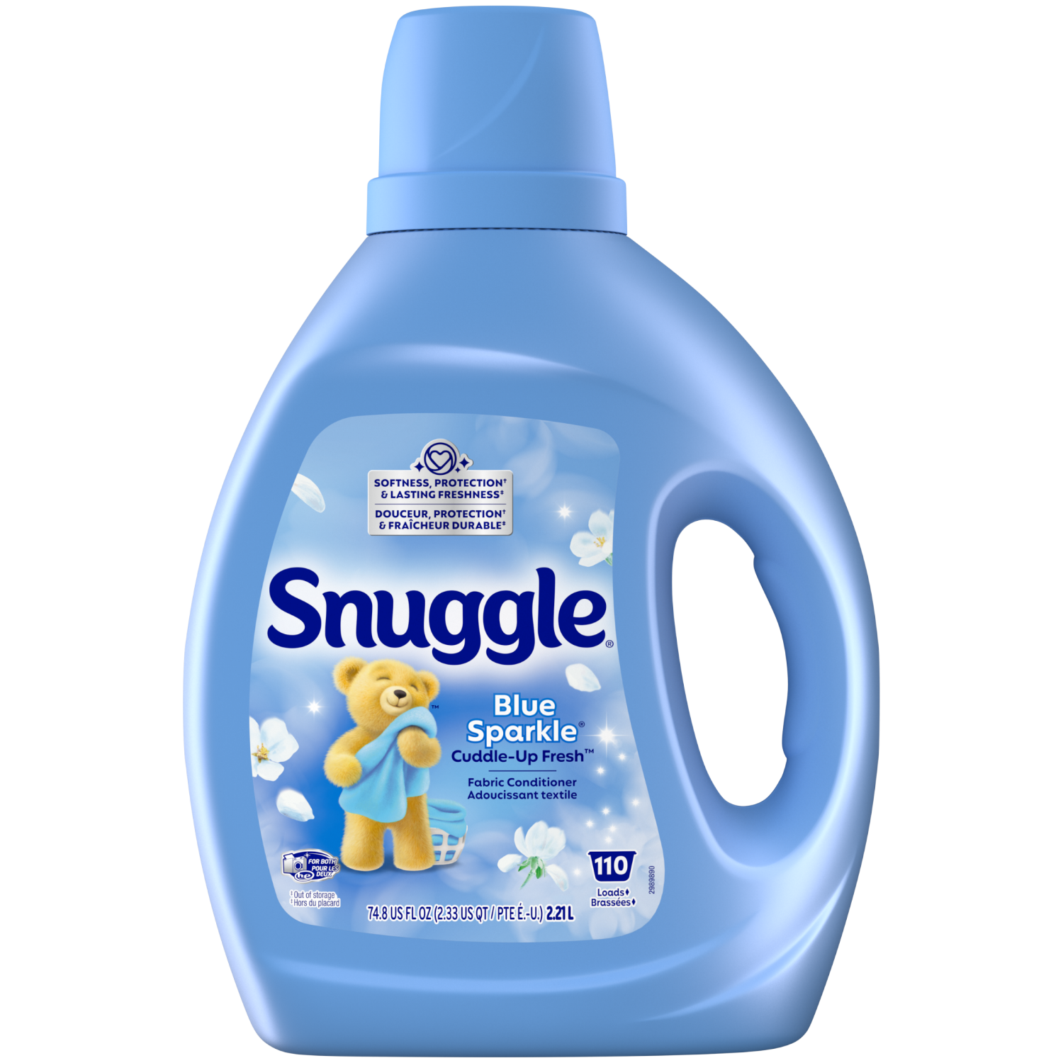 slide 1 of 2, Snuggle Blue Sparkle Fabric Conditioner 74.8 fl oz, 74.8 fl oz