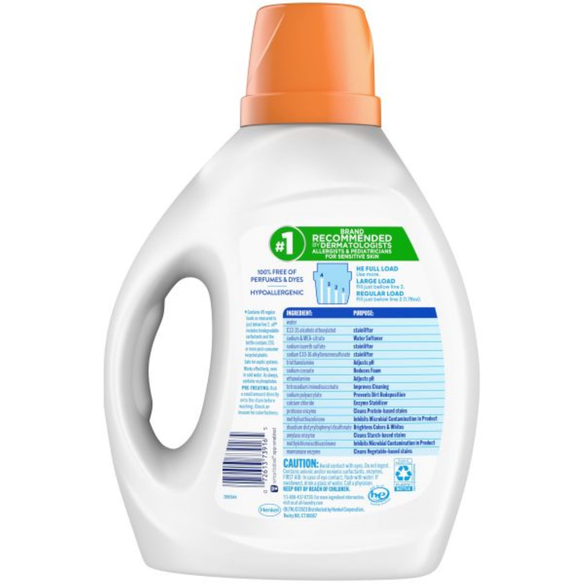 slide 2 of 5, all Liquid Laundry Detergent with Advanced OXI Stain Removers and Whiteners, Free Clear, 88 Ounce, 49 Loads, 1 ct