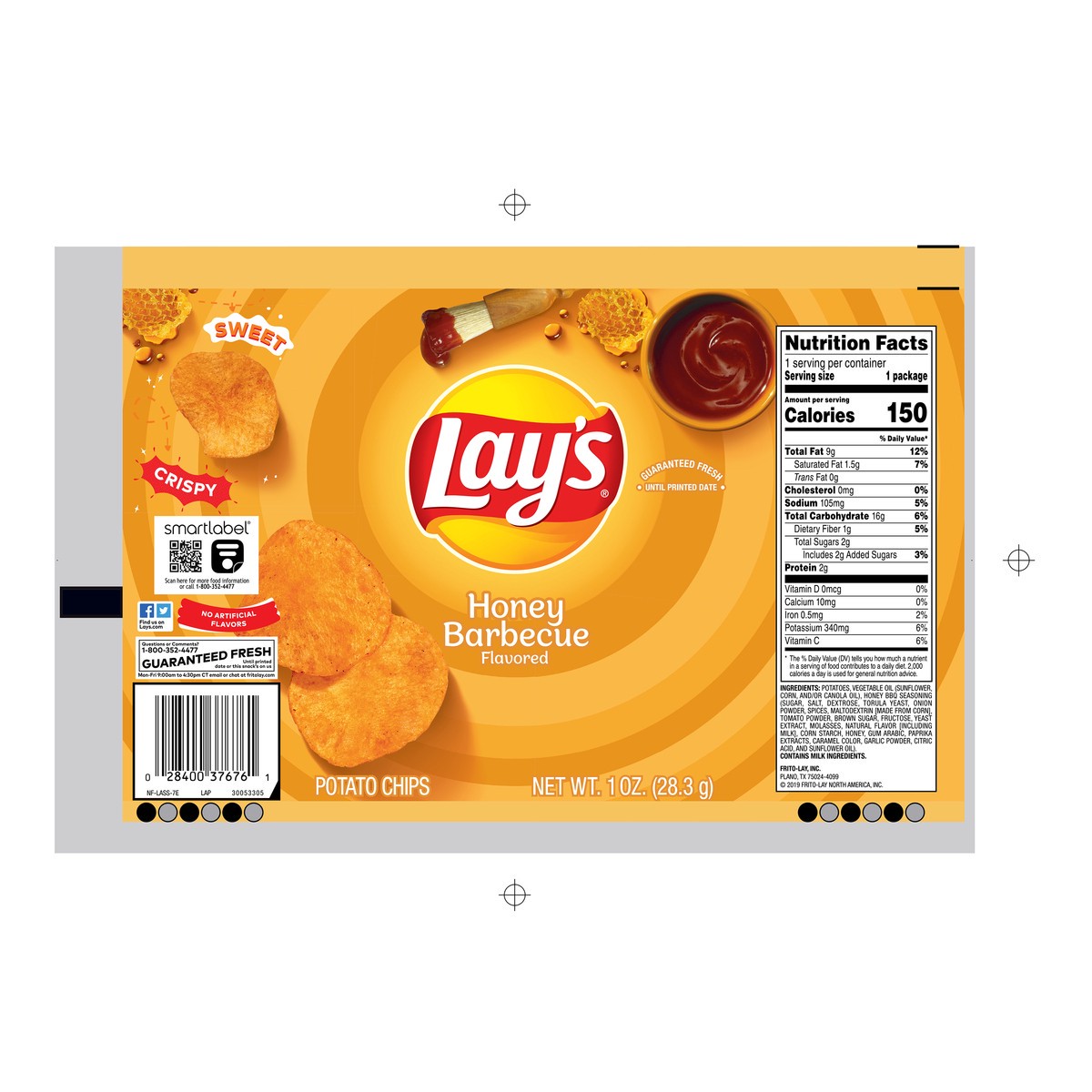 slide 1 of 2, Lay's Potato Chips, 1 oz