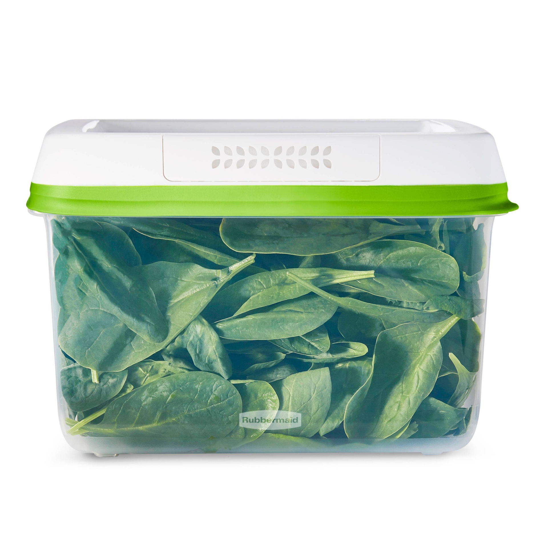 slide 1 of 21, Rubbermaid Freshworks Large Produce Saver Container - Green, 4.2 liter