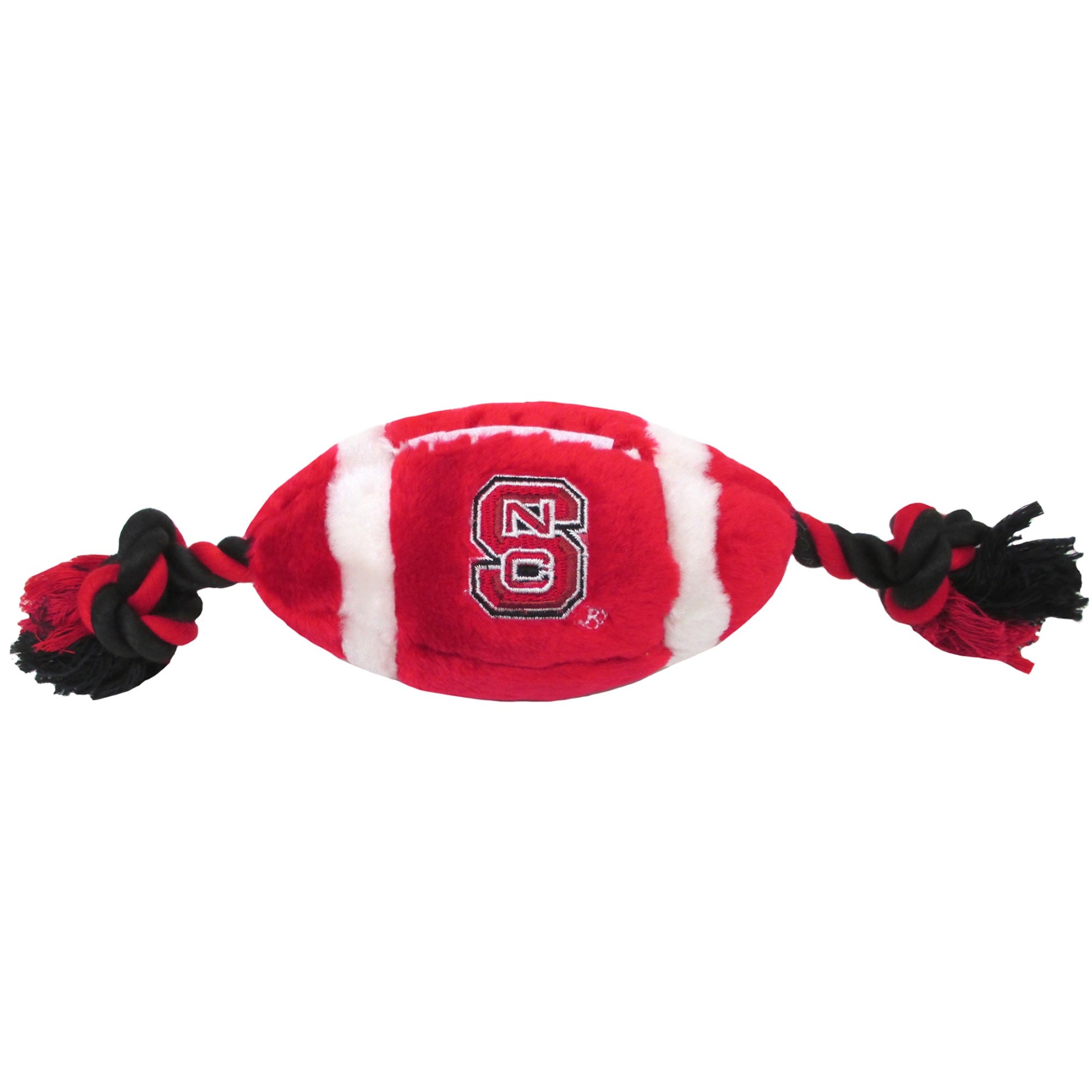 slide 1 of 1, Pets First NC State Wolfpack Football Dog Toy, MED