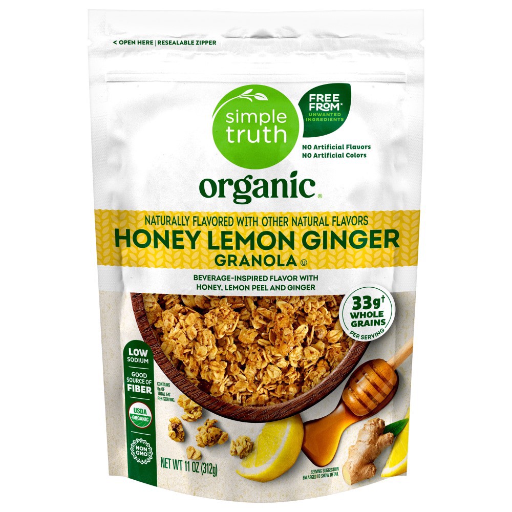 slide 2 of 2, Simple Truth Organic Honey Lemon Ginger Granola, 11 oz