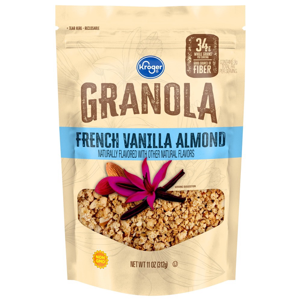 slide 1 of 2, Kroger French Vanilla Almond Granola, 11 oz