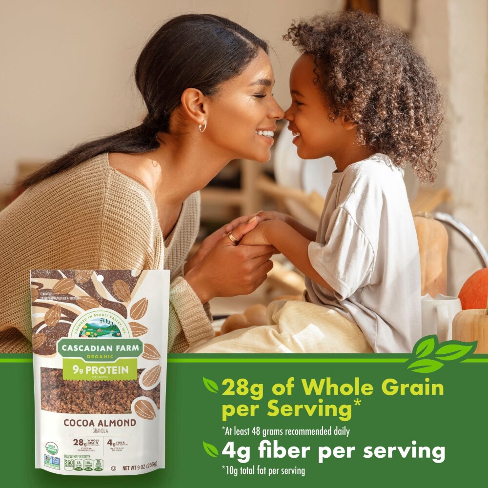slide 2 of 6, Cascadian Farm Organic Cocoa Almond Protein Granola, 9 oz
