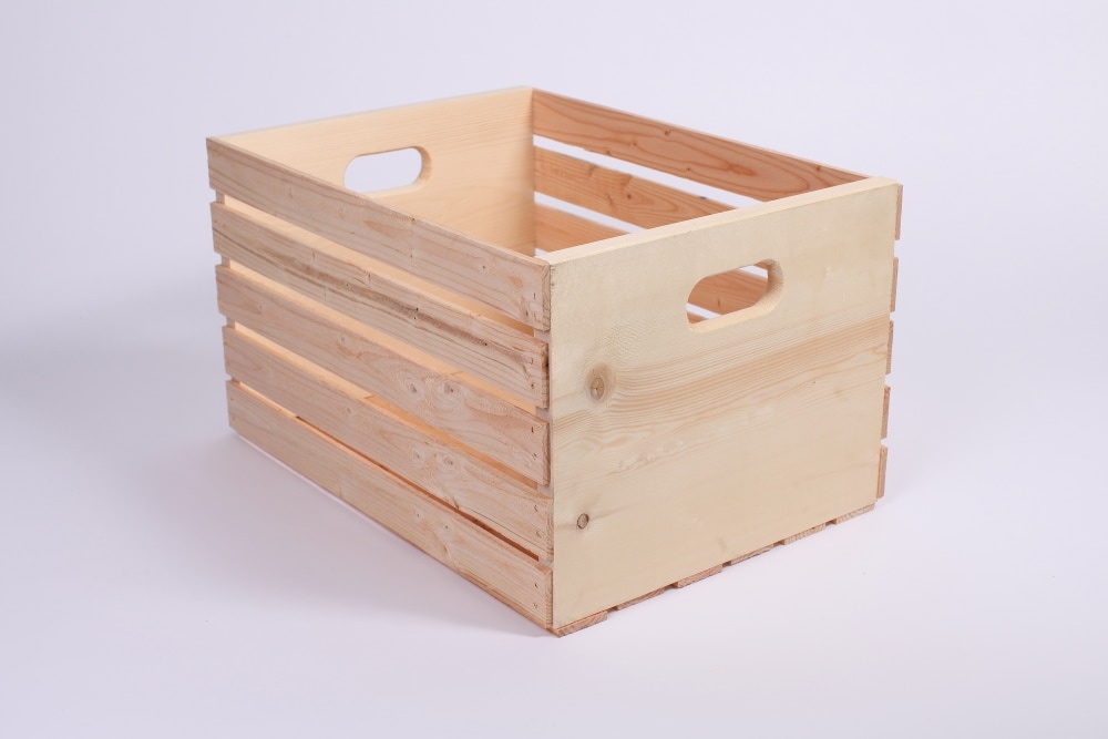 slide 1 of 1, Adwood Manufacturing Large Wooden Crate - Natural, 1 ct