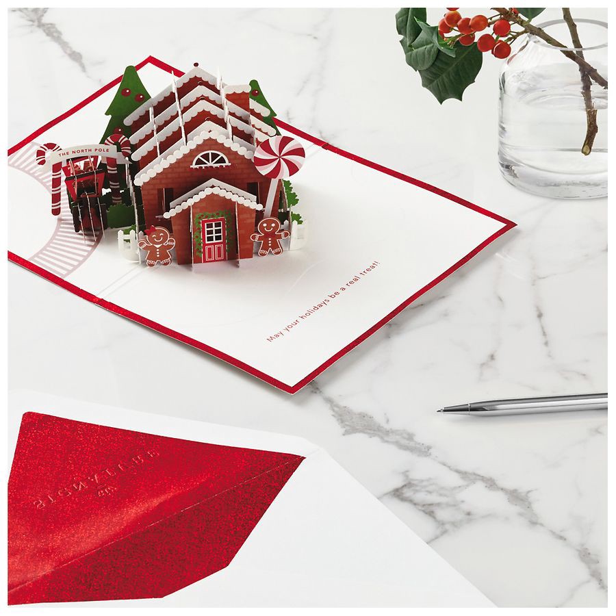 slide 2 of 5, Hallmark Signature Paper Wonder Pop Up Christmas Card (Gingerbread), #S2, 1 ct