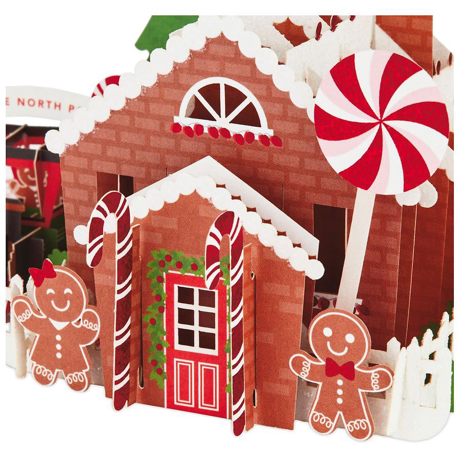 slide 4 of 5, Hallmark Signature Paper Wonder Pop Up Christmas Card (Gingerbread), #S2, 1 ct