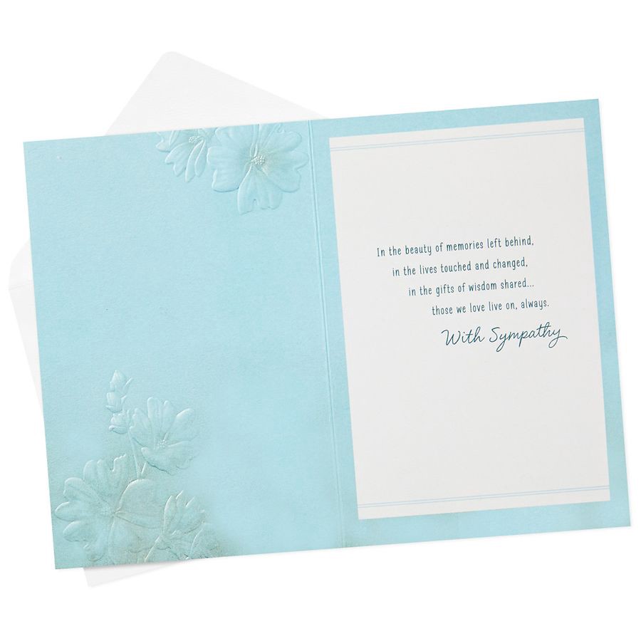 slide 3 of 5, Hallmark Sympathy Card (Nothing Loved is Lost Flowers) E96, 1 ct