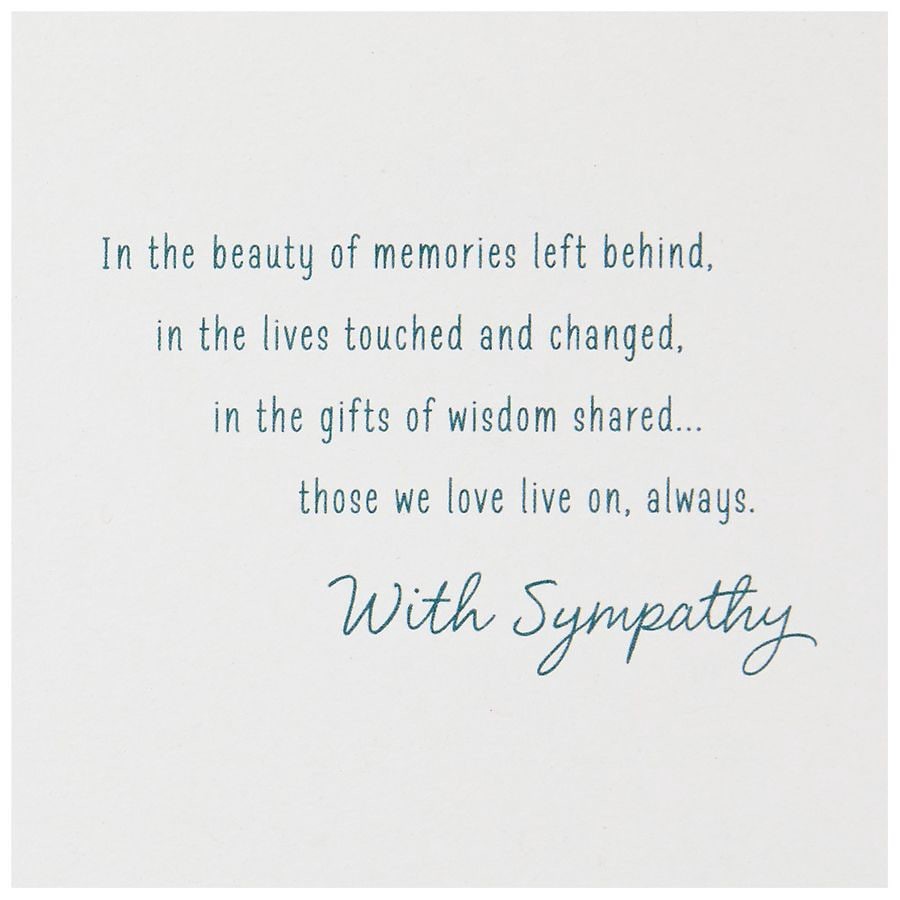 slide 5 of 5, Hallmark Sympathy Card (Nothing Loved is Lost Flowers) E96, 1 ct