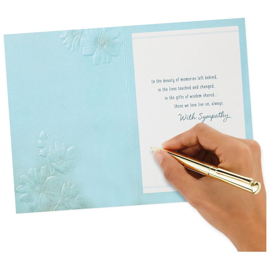 slide 2 of 5, Hallmark Sympathy Card (Nothing Loved is Lost Flowers) E96, 1 ct