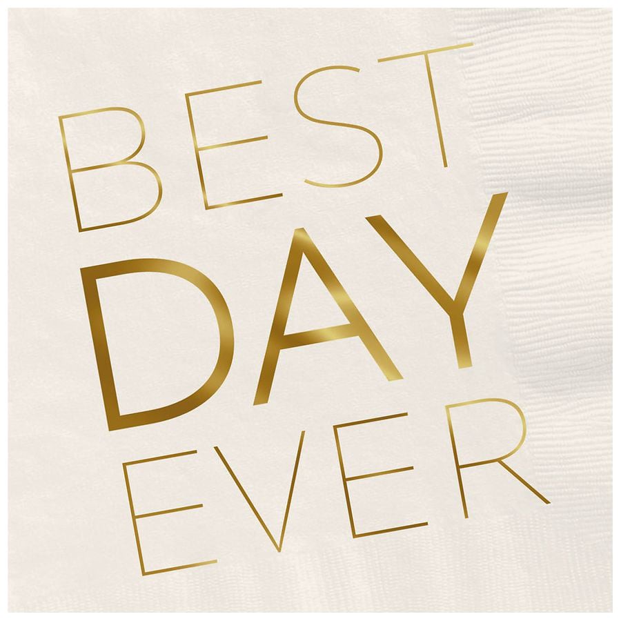 slide 3 of 3, Hallmark Cocktail Napkins ("Best Day Ever"), 16 ct