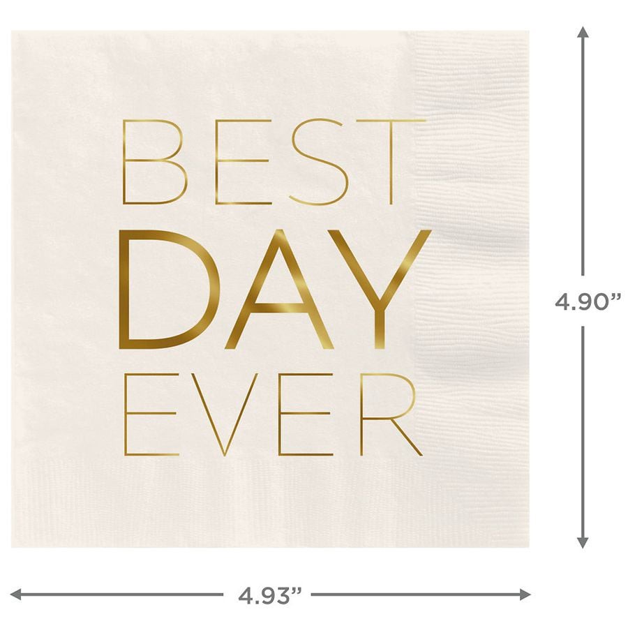 slide 2 of 3, Hallmark Cocktail Napkins ("Best Day Ever"), 16 ct
