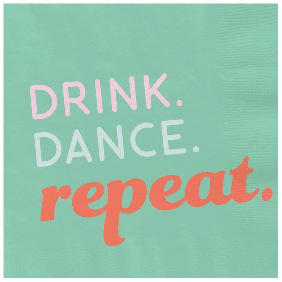 slide 3 of 3, Hallmark Cocktail Napkins ("Drink, Dance, Repeat"), 16 ct