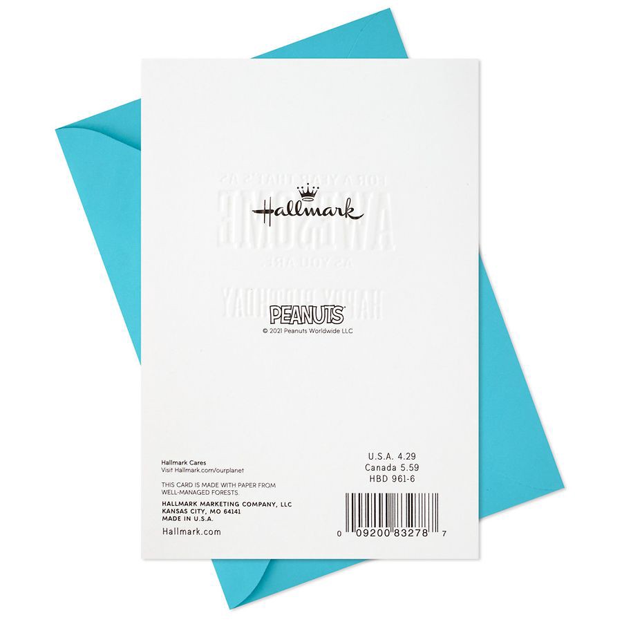 slide 4 of 5, Hallmark Peanuts Birthday Card (Snoopy Big Birthday Wishes) E83, 1 ct