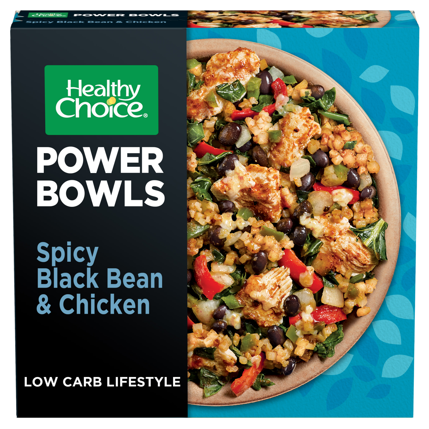 slide 1 of 6, Healthy Choice Power Bowls Spicy Black Beans, Chicken & Riced Cauliflower Frozen Meal, 9.25 oz., 9.75 oz