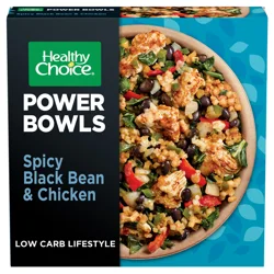 Healthy Choice Power Bowls Spicy Black Beans, Chicken & Riced Cauliflower Frozen Meal, 9.25 oz.